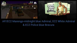 GTA SA SV- AP/EC2 Marengo-midnight Blue Admiral, EC2 White Admiral & EC2 Police Blue Bravura