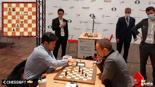 Carlsen and Fabi watch Nakamura fighting it out a German IM