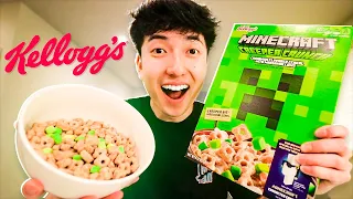 MINECRAFT CEREAL TASTE TEST!