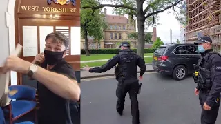 Man Tries to hit my Camera, West Yorkshire Police HQ plus Armed Police owned