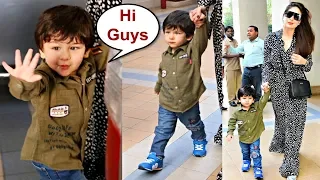 Taimur Ali Khan Walking In Swag With Mommy Kareena Kapoor