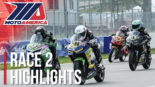 MotoAmerica SportbikeTrackGear Junior Cup Race 2 Highlights at Brainerd International Raceway 2022