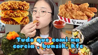 Tudo que comi na coreia do sul / kfc, bunsik, kimbap. ✨🍙🍗🍔