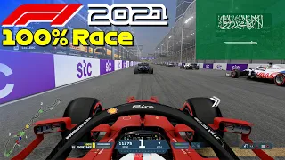 F1 2021 - 100% Race Jeddah, Saudi Arabia in Leclerc's Ferrari