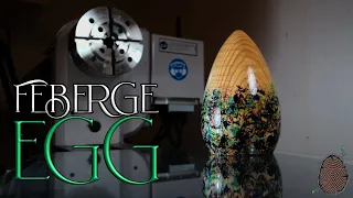 Wood Turning an [ EASTER EGG ] – Making a wooden Faberge style egg on the lathe!