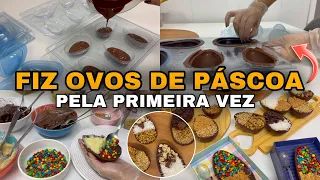 FIZ OVOS DE PÁSCOA PELA 1° VEZ | 5 SABORES DIFERENTES | PÁSCOA 2024