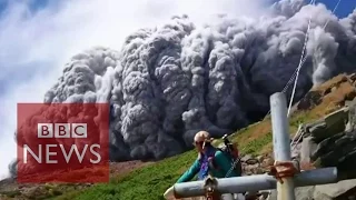 Video: Japan volcano shoots rock & ash on Mount Ontake - BBC News