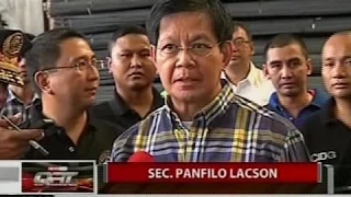 QRT: Lacson, ininspeksyon ang mga nasabat na substandard materials