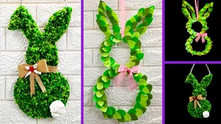 2 Economical Easter Bunny wreath made with waste materials |DIY Low budget Easter décor idea (Part1)