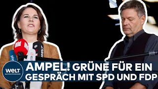 BAERBOCK UND HABECK: Die Grünen schlagen Dreiergespräch mit SPD und FDP vor I Eilmeldung