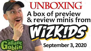 Unboxing a box of preview and review minis from WizKids! - Sept. 3, 2020