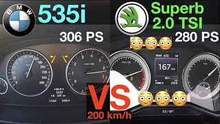 Acceleration BATTLE | BMW 535i F10 vs Skoda Superb 2.0 TSI 4x4 | 306 vs 280 PS | INSANE RESULT?!!!