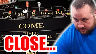 🔥CLOSE...🔥 30 Roll Craps Challenge - WIN BIG or BUST #333