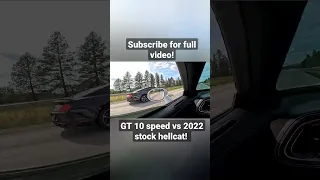 Mustang GT 10 speed vs Stock Hellcat