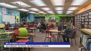 Miller Middle School in Marshalltown offers "Saturday School" for kids learning virtually