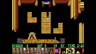 Lemmings Taxing Level 9: Perseverance Walkthrough DOS