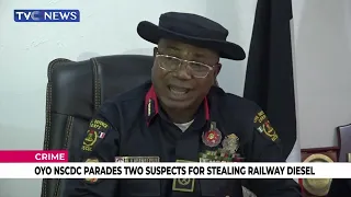 Oyo NSCDC Parades Two Suspects for Stealing Railway Diesel