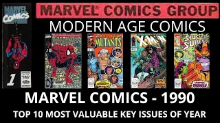 MODERN AGE Marvel Comics 1990 Top 10 Most Valuable key issues comic book investing Spider man copper