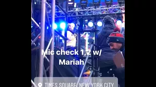 Mariah  'Hero' Sound Check NYE 2018 Rockin Eve Rehearsal