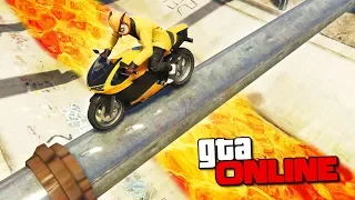 ОСТОРОЖНО! ЛАВОВАЯ РЕКА НА АЗИАТСКОМ МОТОПАРКУРЕ! - ГОНКИ GTA 5 ONLINE ( ГТА 5 ГОНКИ )