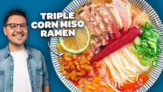 Triple Corn Miso Ramen: My First Recipe You Can Actually Try!!