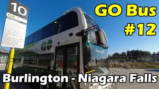 [4K] GO Transit Route 12 Bus Ride From Burlington Station To Niagara Falls Bus Terminal