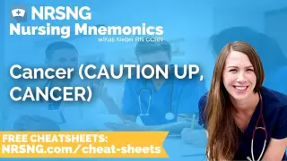 Cancer CAUTION UP, CANCER Nursing Mnemonics, Nursing School Study Tips