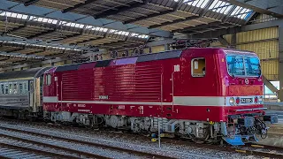 Lady in Red  243 936-2 Ein und Ausfahrt Chemnitz HBF 25.06-2022 9:30 hr    4K