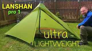 3F UL GEAR LANSHAN PRO 1 ultra lightweight hiking & backpacking tent.