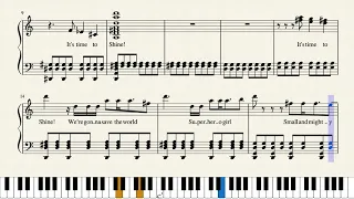 Time To Shine (Theme from "StarBeam") - Netflix Jr. - Piano Tutorial (Musescore)