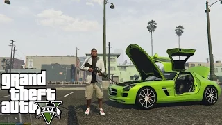 GTA 5 Mods - Real Cars Mods - How to Install Car Mods  Mercedes Benz SLS AMG  in GTA V In PC