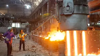 How To Melting Steel in Furnace ||Amazing Steel Making Process