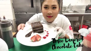 Chocolate Cake Plating | Three Layered Chocolate Cake | plating ideas #chocolate cake