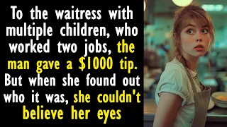 The man gave the waitress a $1000 tip. But when she found out who it was, she couldn't believe