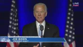 Joe Biden delivers acceptance speech from Delaware