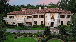 This $7,990,000 Exceptional Piney Point estate in Houston has an amazing 2-story library