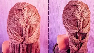 Simple Hairstyle For Everyday College – Braided Hairstyle For Ladies For Long Hair♥️😍