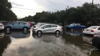 See flooding in Mid-City along Jeff Davis in New Orleans