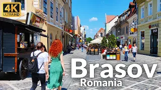 4k Walking Tour of Brasov, Romania (Ultra HD, 60fps) - Summer Walk in City Center