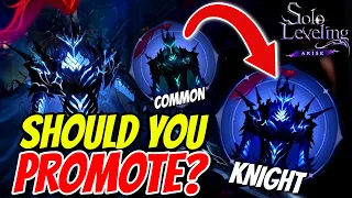 Normal VS Knight Igris! Should You Promote Your Shadow? Cost & Tip Guide - Solo Leveling Arise Hindi