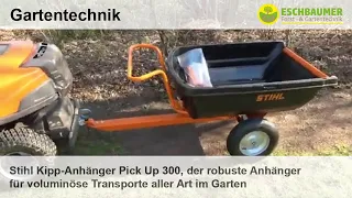 Stihl Kipp-Anhänger Pick Up 300, der robuste Anhänger für voluminöse Transporte aller Art im Garten