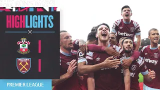 Southampton 1-1 West Ham | Rice equaliser secures point | Premier League Highlights