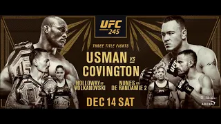 The MMA Analysis - UFC 245 Usman vs Covington Preview