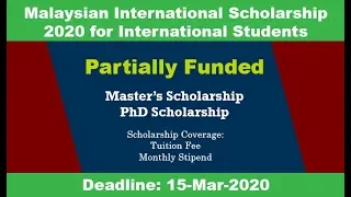 How to Apply for Malaysian International Scholarship 2020