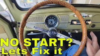 CAR WONT START things to look for  - 60 VW Bug 6V Lets see what's wrong.
