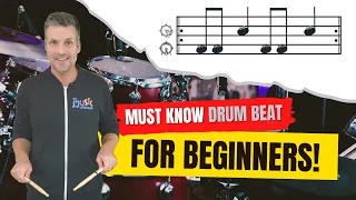 MUST KNOW Drum Beat | Easy Beginner Drum Lesson