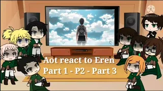 Aot react to Eren ( Aot react to Eren ) ( Aot reacts)