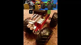 ☠ BONE SHAKER VS GRAVE DIGGER! (WHO WILL WIN?) #hotwheelsmonstertrucks #shorts