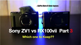 Sony ZV1 vs RX100vii Footage, Which one to Keep??