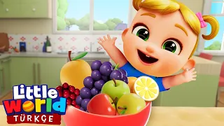 Lezzetli Meyveler Sağlıklı Sebzeler | Eğlenceli Ve Öğretici Bebek Şarkıları | Little World Türkçe